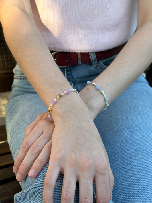 Roséa – Bracelet de Perles de Morganite