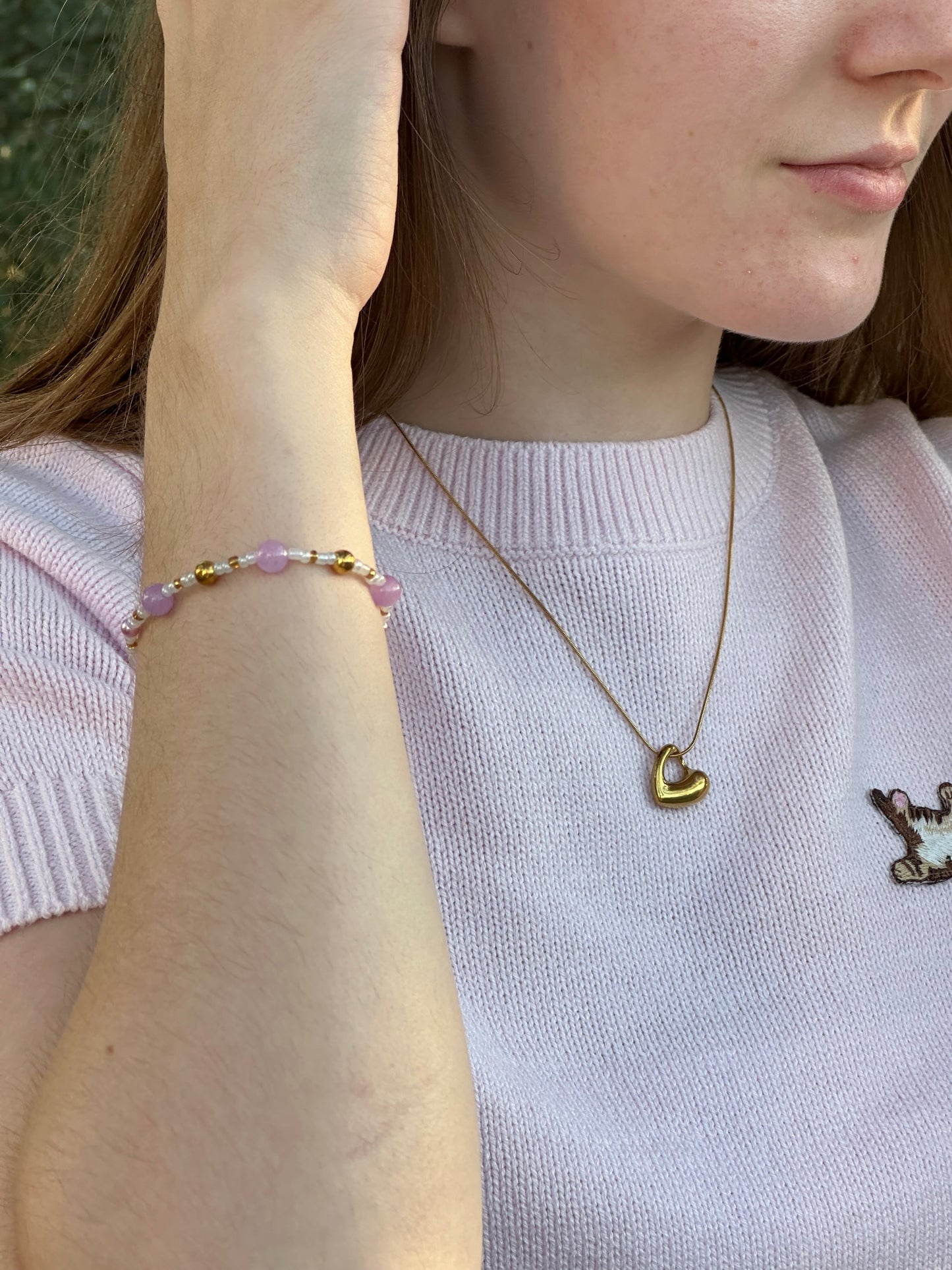 Roséa – Bracelet de Perles de Morganite